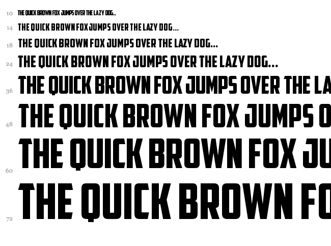 American Captain font waterfall